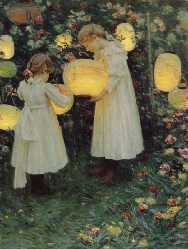 Luther Van Gorder Japanese Lanterns Norge oil painting art